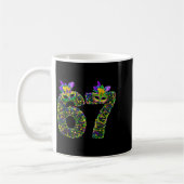 67 Mardi Gras Beads Mask Six Seven Meme 6 7 Carniv Kaffeetasse (Links)