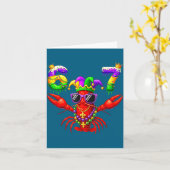 67 Mardi Gras Crawfish Beads Six Seven Carnival Bo Karte (Gelbe Blume)