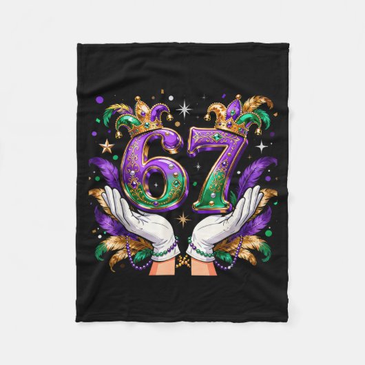 67 Mardi Gras Meme Carnival Party Quote  Fleecedecke (Vorderseite)