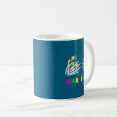 67 Mardi Gras Skeleton Hands Fleur De Lis 6 7 Meme Kaffeetasse (VorderseiteRechts)