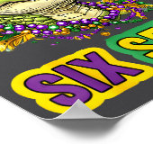 67 Mardigator Alligator Mardi Gras Six Seven Funny Poster (Ecke)