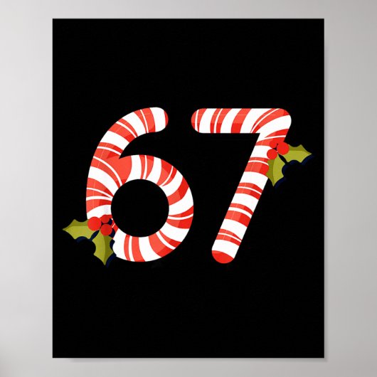 67 Mas Meme Candy Cane Six Seven Kids Men Women Ch Poster (Vorne)