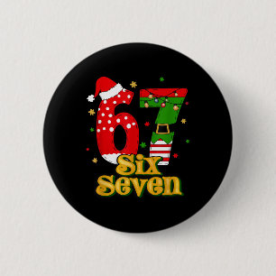 67 Mas Meme Candy Cane Six Seven Kinder Männer Fra Button