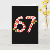 67 Mas Meme Candy Cane Six Seven Kinder Männer Fra Karte (Gelbe Blume)