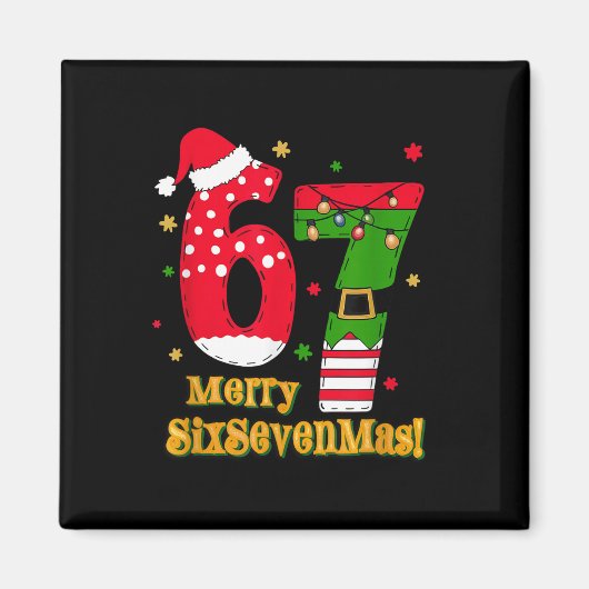 67 Mas Meme Candy Cane Six Seven Kinder Männer Fra Magnet (Vorne)