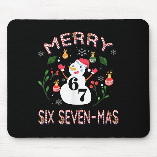 67 Mas Meme Candy Cane Six Seven Kinder Männer Fra Mousepad (Vorne)