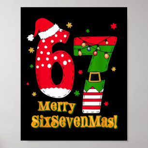 67 Mas Meme Candy Cane Six Seven Kinder Männer Fra Poster