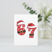 67 Mason Let's Get Sandy Weihnachten 67 Meme Funny Ankündigungspostkarte (Stehend Vorderseite)