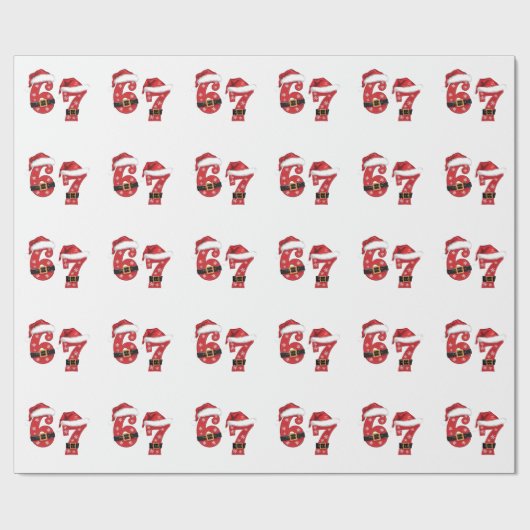 67 Mason Let's Get Sandy Weihnachten 67 Meme Funny Geschenkpapier (Flach)