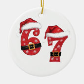 67 Mason Let's Get Sandy Weihnachten 67 Meme Funny Keramik Ornament (Vorne)