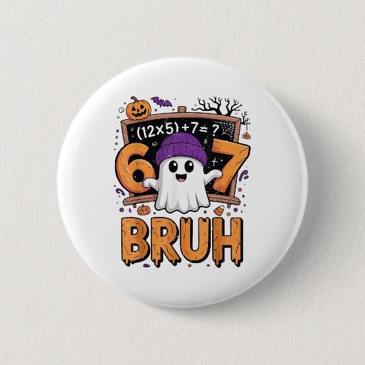 67 Math Teacher Halloween Costume Mathematics Math Button (Vorderseite)