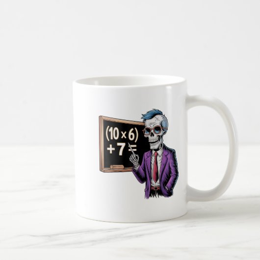 67 Math Teacher Meme Brainrot Six Seven Halloween  Kaffeetasse (Rechts)
