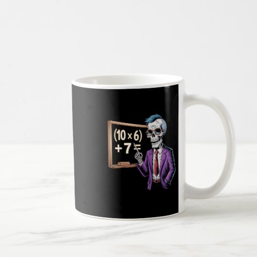 67 Math Teacher Meme Brainrot Six Seven Halloween  Kaffeetasse (Rechts)