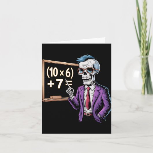 67 Math Teacher Meme Brainrot Six Seven Halloween Karte (Vorderseite)