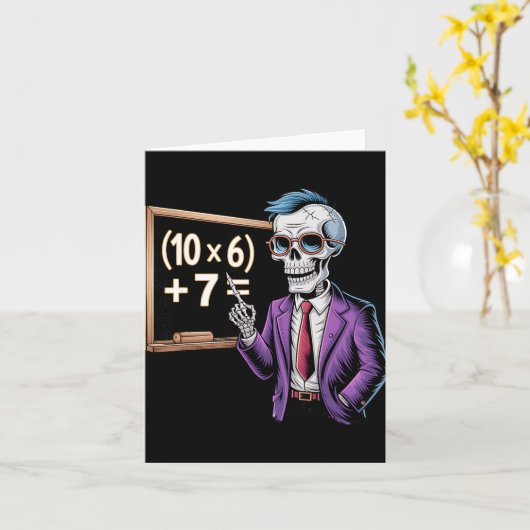 67 Math Teacher Meme Brainrot Six Seven Halloween Karte (Gelbe Blume)