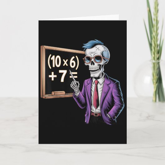 67 Math Teacher Meme Brainrot Six Seven Halloween  Karte (Vorderseite)