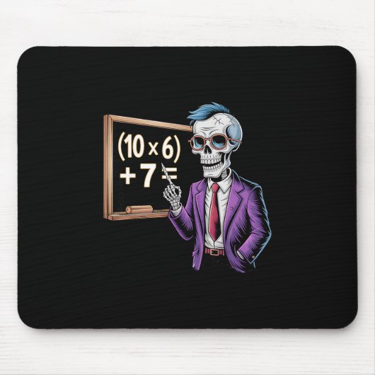 67 Math Teacher Meme Brainrot Six Seven Halloween  Mousepad (Vorne)