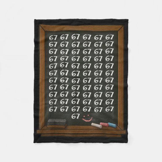 67 Math Teacher Overload Six Seven Brainrot Meme C Fleecedecke (Vorderseite)