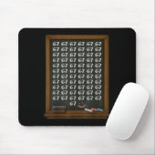 67 Math Teacher Overload Six Seven Brainrot Meme C Mousepad (Mit Mouse)