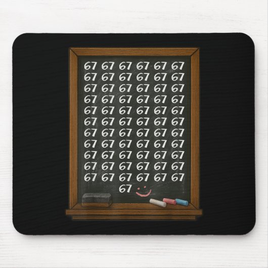 67 Math Teacher Overload Six Seven Brainrot Meme C Mousepad (Vorne)