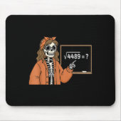 67 Math Teacher Skeleton Halloween Root 4489 Messy Mousepad (Vorne)