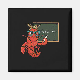 67 Mathe-Gleichung Lehrer Crawfish 6 7 Mardi Gras Magnet