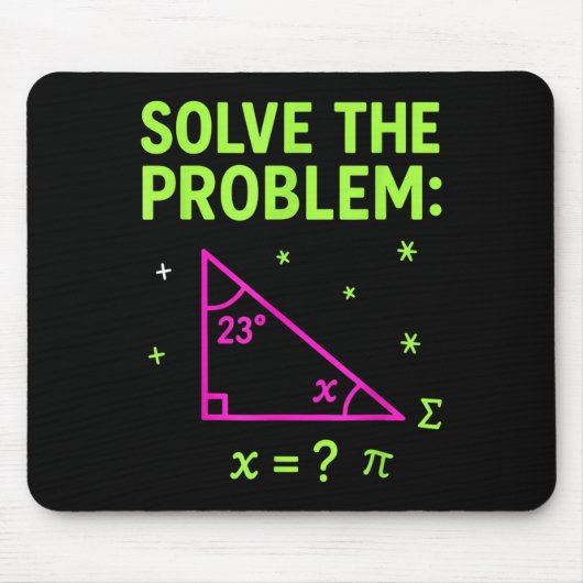 67 Mathe-Meme Löse das Problem Lustige Lehrer Stud Mousepad (Vorne)