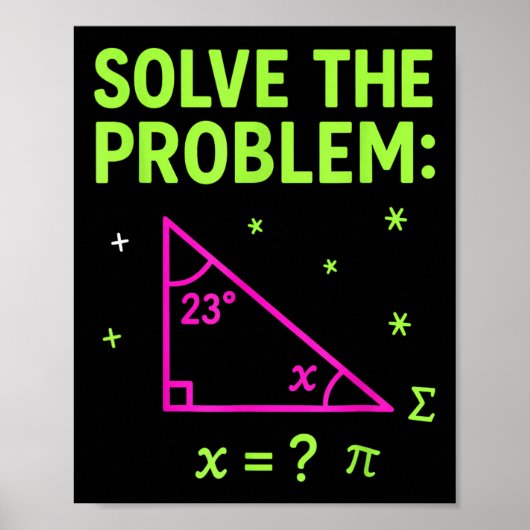 67 Mathe-Meme Löse das Problem Lustige Lehrer Stud Poster (Vorne)