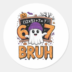67 Mathelehrer Halloween-Kostüm Mathematik Mathe Runder Aufkleber