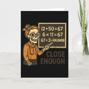 67 Mathelehrer Halloween-Kostüm Mathematisch Mathe Karte