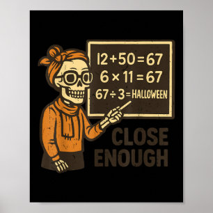 67 Mathelehrer Halloween-Kostüm Mathematisch Mathe Poster