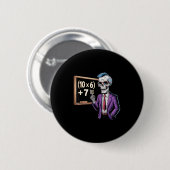 67 Mathelehrer Meme Brainrot Sechs Sieben Hallowee Button (Vorne & Hinten)