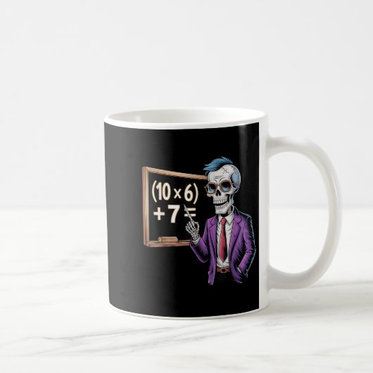 67 Mathelehrer Meme Brainrot Sechs Sieben Hallowee Kaffeetasse (Rechts)