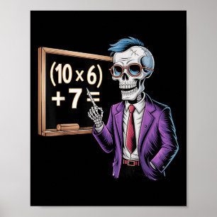 67 Mathelehrer Meme Brainrot Sechs Sieben Hallowee Poster