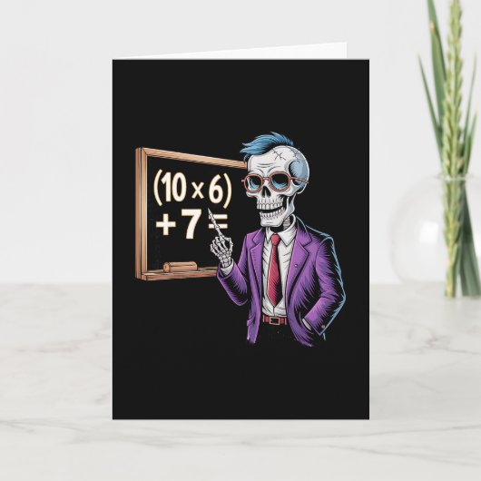 67 Mathelehrer Meme Brainrot Six Seven Halloween Karte (Vorderseite)