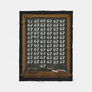 67 Mathelehrer-Überlastung Six Seven Brainrot Meme Fleecedecke