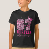 67 Meme 13th Birthday Girl Leopard Nk Bow Cute Tee (Vorderseite)
