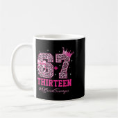 67 Meme 13th Birthday Girl Leopard Nk Bow Cute Tee Kaffeetasse (Links)
