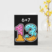 67 Meme 13th Birthday Icecream Cone Cute Teen Girl Karte (Gelbe Blume)