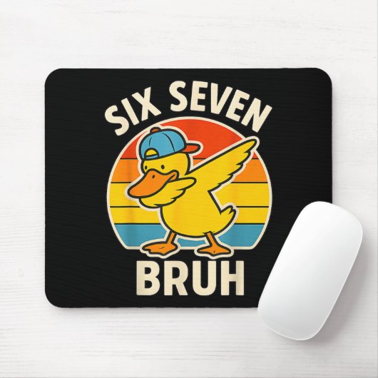 67 Meme 6 7 Bruh Duck Dabbing Six Seven Bruh Funny Mousepad (Mit Mouse)