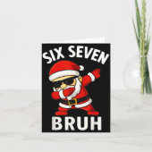 67 Meme 6 7 Christmas Dabbing Six Seven Bruh Funny Karte (Vorderseite)