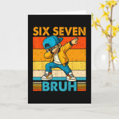 67 Meme 6 7 Dabbing Jungs Six Seven Bruh Kinder Ge Karte (Gelbe Blume)