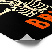 67 Meme 6 7 Funny Halloween Skeleton Rock On Six S Poster (Ecke)