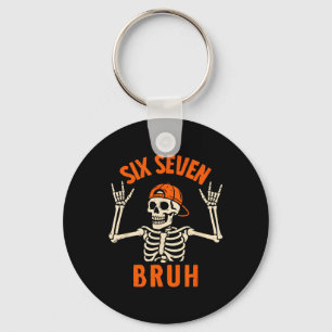 67 Meme 6 7 Lustiger Halloween-Skelett Rockt Auf S Schlüsselanhänger
