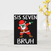 67 Meme 6 7 Lustiger Weihnachten Dabbing Santa Sec Karte (Gelbe Blume)