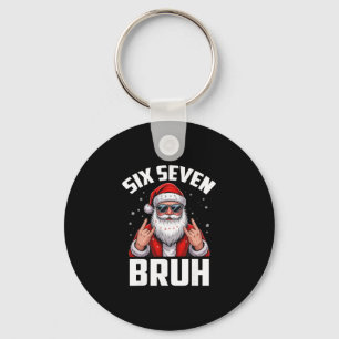 67 Meme 6 7 Lustiges Weihnachten Santa Rock On Six Schlüsselanhänger