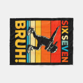 67 Meme 6 7 Numbers Dabbing Six Seven Bruh Funny B Fleecedecke (Vorderseite (Horizontal))