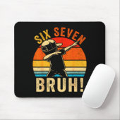 67 Meme 6 7 Numbers Dabbing Six Seven Bruh Funny B Mousepad (Mit Mouse)