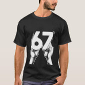 67 Meme 6 7 Numbers Dabbing Six Seven Bruh Funny T-Shirt (Vorderseite)