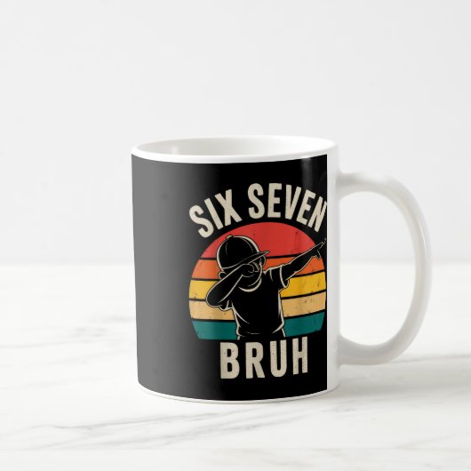 67 Meme 6 7 Numbers Dabbing Six Seven Bruh Kaffeetasse (Rechts)